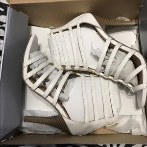 Lane Bryant White Strappy Sandals 9W
